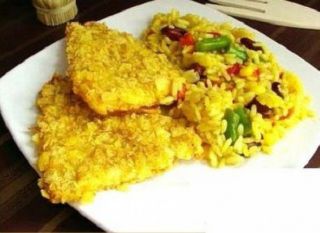 risotto alla milanese e cotolette